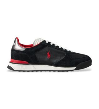 Polo Ralph Lauren para hombre. 809974040004 Zapatillas Varick de ante y oxford negro (41), Piel, Plano, Cordones, Casual