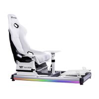 cabina de vuelo thermaltake gf500 blanco aluminio rgb para simulador