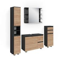 conjunto de muebles de bano j-shape 4 piezas vicco