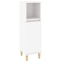 armario de bano madera contrachapada blanco 30x30x100 cm vidaxl