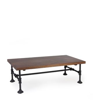 Mesa de madera y hierro negro anch. 120 cm