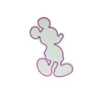 iluminacion led decorativa de plastico mickey mouse rosa 27x49x3 cm