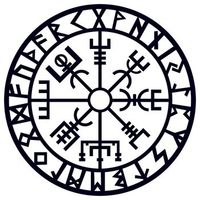 decoracion pared de metal vegvisir 2 negro 61x61 cm