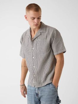 Camisa De Lino A Rayas