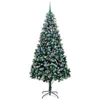arbol de navidad artificial verde 240 cm pvc y acero y plastico