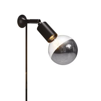 Lámpara de pared mag-y con articulación y bombilla de media esfera