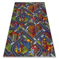 alfombra infantil carreteras big city gris 150x500 cm