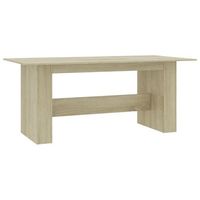 mesa de comedor  mesa de cena madera de ingenieria roble sonoma 180x90x76 cm