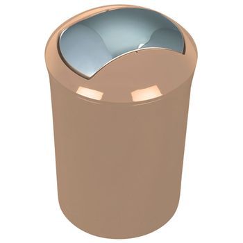 Cubo De Basura Spirella  Colección Sydney Color Marrón Arena Acrilico  (5l)