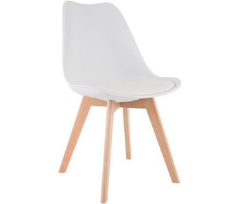 Silla de comedor linares elegante y cómoda para tu hogar plástico blanco 50x49x83 cm
