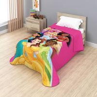 disney - colcha bouti princesas modelo 2 verano disney 170 x 250 cm cama 90 - 105 cm princesas