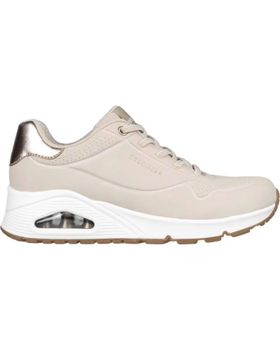 de SKECHERS ZAPATILLAS SKECHERS UNO SHIMMER AWAY 155196 NATURAL BEIGE