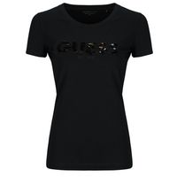 guess camiseta cn ss logo segquins tee para mujer