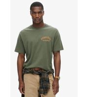 superdry para hombre m1012081a camiseta tattoo back graphic loose verde l casual algodon manga corta