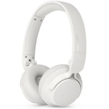 Auriculares Philips TAH4500WT inalámbricos Bluetooth con Cancelación de Ruido, Micrófono y batería de larga duración, blancos