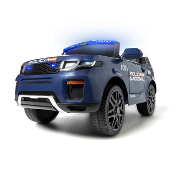 Coche De Policía Ataa Pro 12v Azul - Coche Eléctrico Infantil Para Niños Batería 12v Con Mando Control Remoto