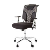silla de oficina en microfibra negra cm al100110 x l63 x p63