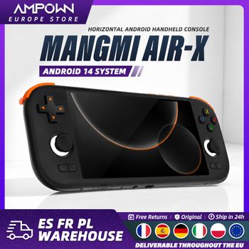 Consola de Juegos Portátil Android MANGMI AIRX, Reproductor de Juegos Retro, Pantalla Táctil IPS FHD de 5.5 Pulgadas, Snapdragon 662, 4 GB de RAM, 64 GB eMMC, 5000 mAh, WiFi5, BT5.0, Joystick RGB,