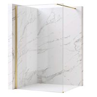 mampara de ducha rea flexi brushed gold 100 walk-in
