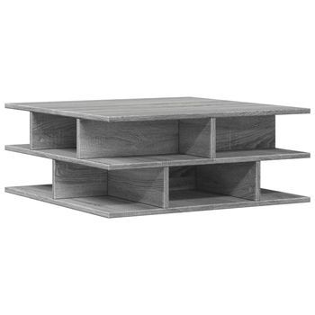 Mesa De Café - Mesa De Centro Madera De Ingeniería Gris Sonoma 70x70x29 Cm