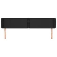cabecero cama mueble de dormitorio de cuero sintetico 163 x 23 x 7888 cm negro m020006495