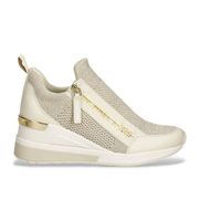 michael kors para mujer 43s3wifs4d zapatillas willis beige 37 dorado 5 a 8cm cremallera casual