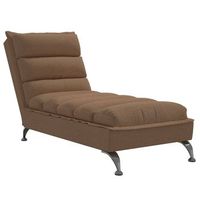 sofa divan con cojines tela marron vidaxl