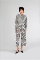 pantalon palazzo de popelin estampado geometric