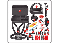 pack de accesorios 20 en 1 - sk8 cam para camara deportiva negro