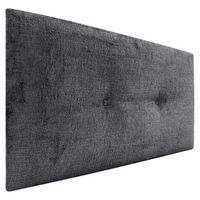 dhome cabecero de lana natural con botones 90x50cm camas 8090 - gris oscuro