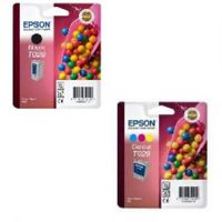 original multipack epson stylus c60 printer ink cartridges 2 pack -c13t02840110