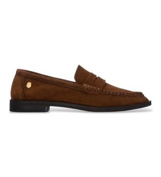 Carmela para mujer. 16438902-CAMEL Mocasines de Piel 164389 marrón claro (41), Plano, Serraje, Ninguno, Casual, Clásico