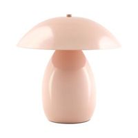 lampara de mesa moderna con pantalla de hierro una luz 30 cm forma de seta rosa pastel sigi