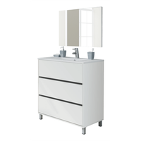 mueble de lavabo ceramico kalma con espejo integrado