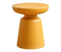 mesa auxiliar posio redonda 44xo40 cm amarillo encasa