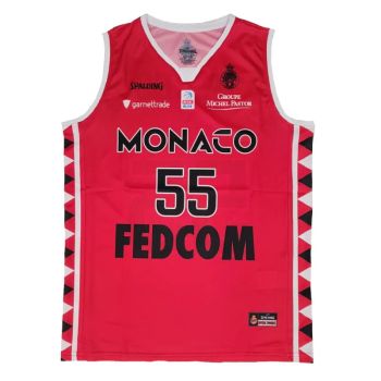 Camiseta Mike James AS Monaco Basket Spalding roja