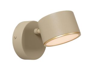 Lámpara de pared de metal con 1 led integrado, taupe