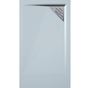 Plato De Ducha Resina Trinity Gris  80x120 Cm Rejilla Derecha