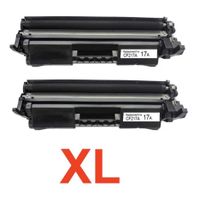 2 toner compatibles hp cf217a xl  17a xl cartucho de toner alta capacidad  jumbo hp 17a