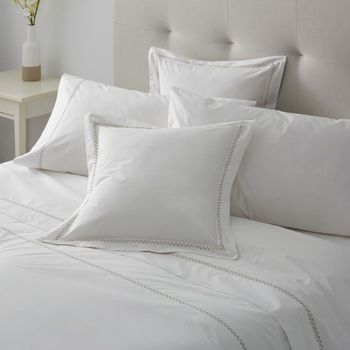 Juego De Sábanas 100% Algodón Percal 200 Hilos Diseño 407 Blanco 150 X 190/200 Cm - Blanco - Burrito Blanco