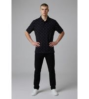 ax armani exchange para hombre xm000735af10356fb434 polo estampado marino m casual algodon manga corta