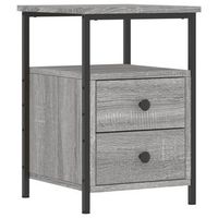 mesita de noche  mesa auxiliar  mesilla madera de ingenieria gris sonoma 34x355x50 cm