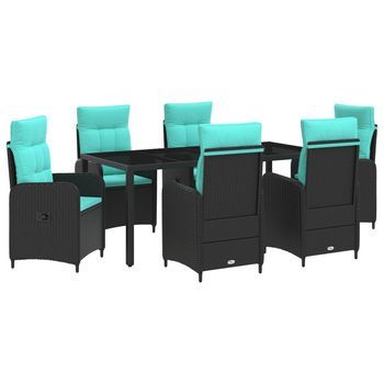 Juego De Comedor Para Exteriores 7 Uds. Ratán Sintético Vidaxl