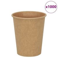 tazas de cafe de papel 1000 uds 8oz 200ml marron vidaxl