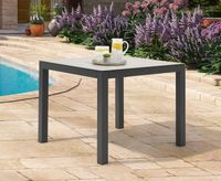 gardenia 90cm light grey garden table