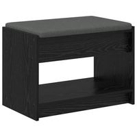 banco de entrada roble negro 63 x 38 x 45 cm vidaxl