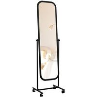espejo de pie medusa metal negro 45x48x166 cm clp