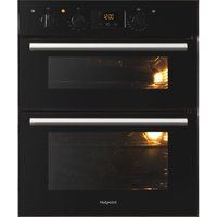 hotpoint class 2 du2 540 bl electric built-under double oven - black black