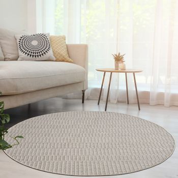 Alfombras de interior y exterior Verona beige 200 cm redondo