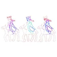 figura de navidad de los reyes magos con 504 led 70x50 cm vidaxl